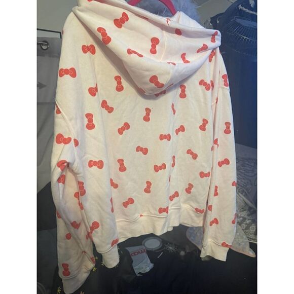 Nwt hello kitty plus size xxl hello kitty bowFull zip up hooded sweatshirt - Picture 5 of 7
